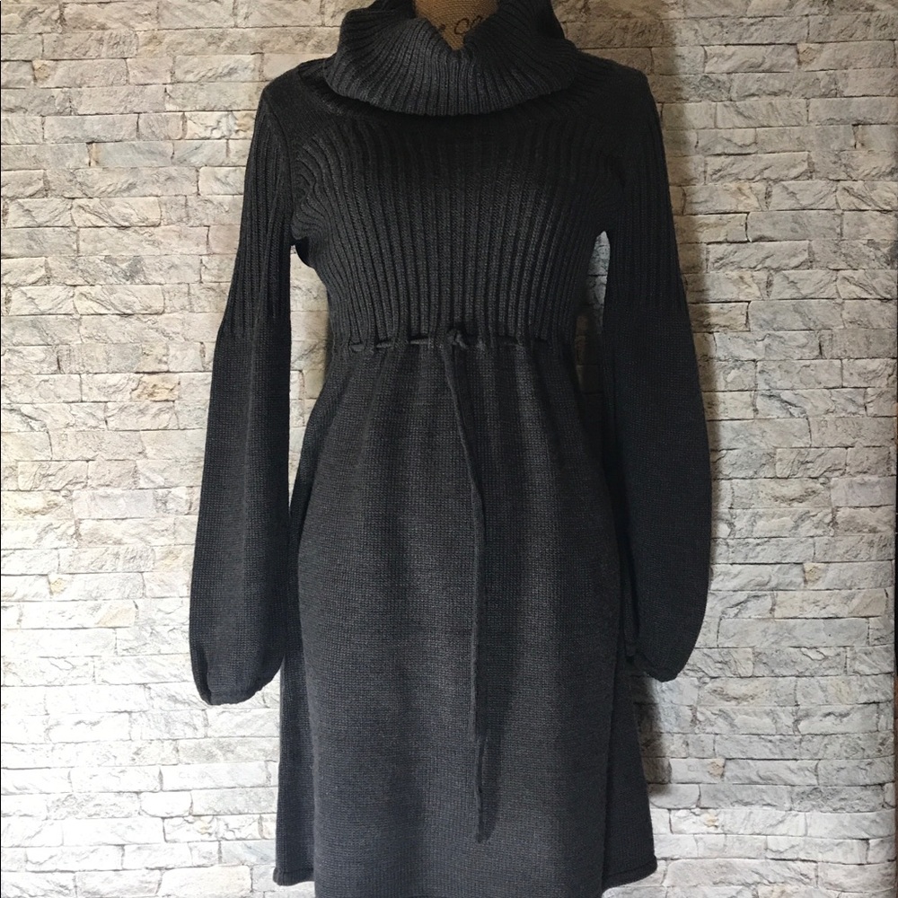 CALVIN KLEIN | Cowl Neck Dress | Gray | Small - Picture 1 of 7